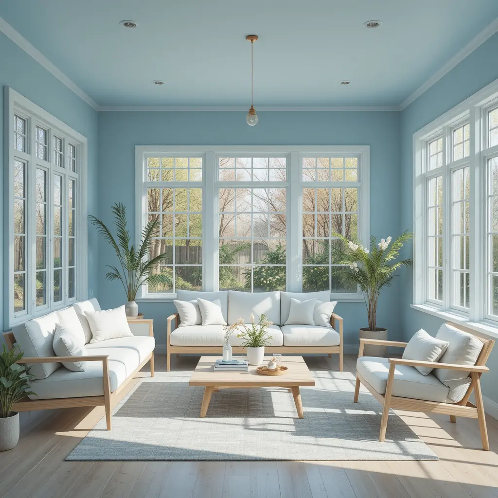 Light Blue with Minimalist Furniture
