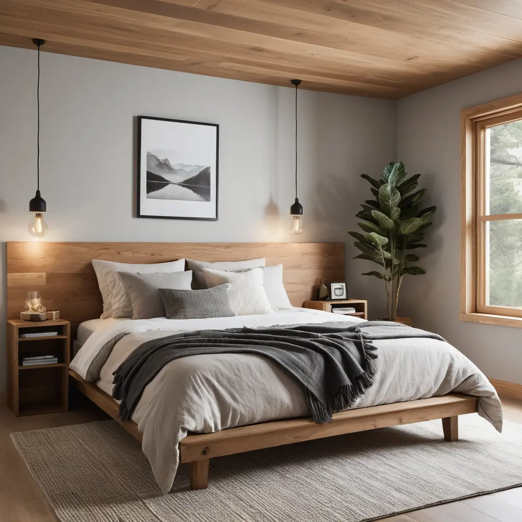 Modern Cabin Bedroom with Sleek Lines