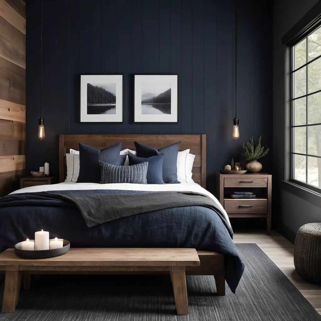 Modern Cabin with a Dark Color Palette