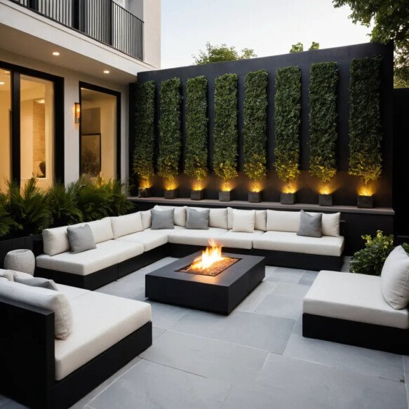 Modern Linear Fireplace