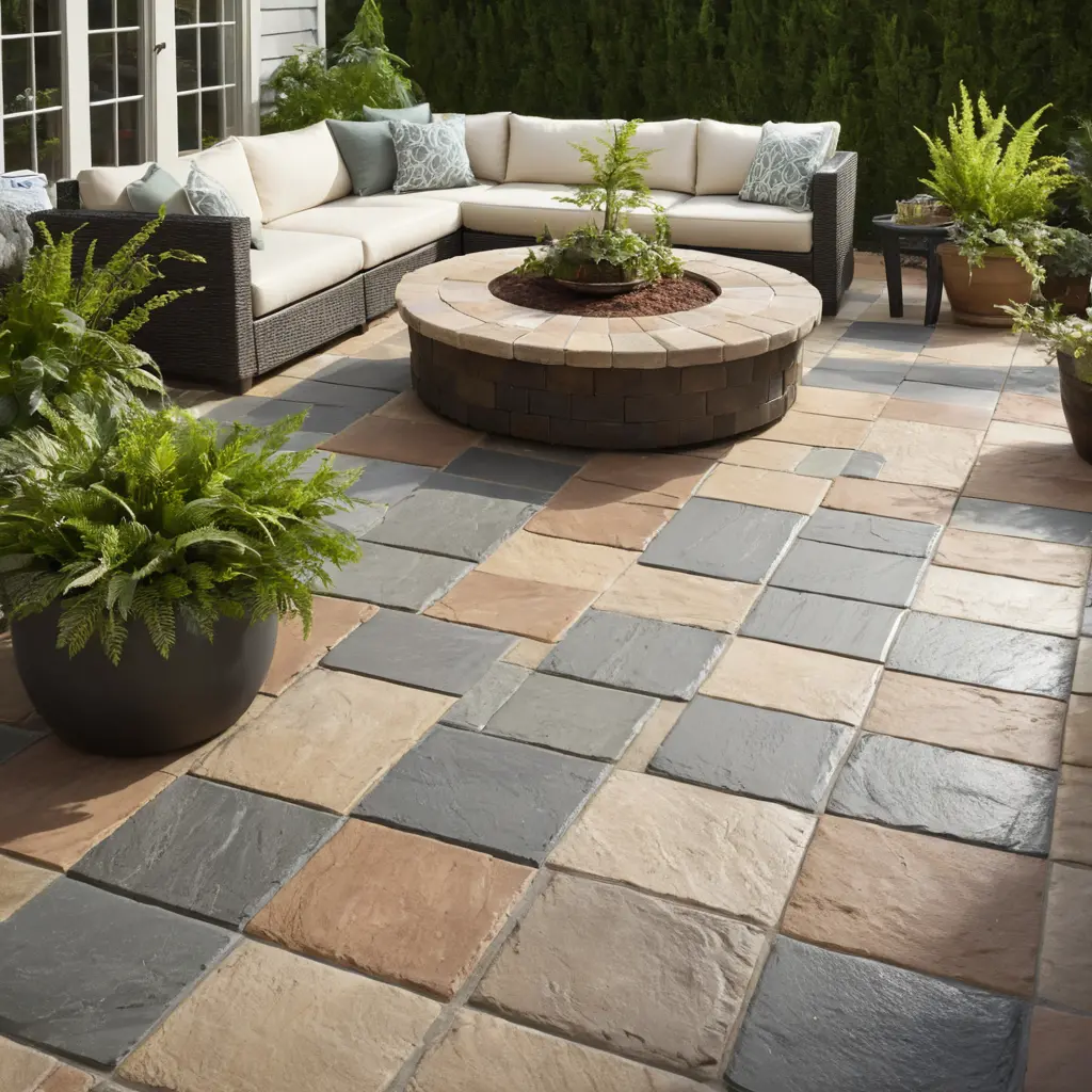 Multi-Tone Paver Patio