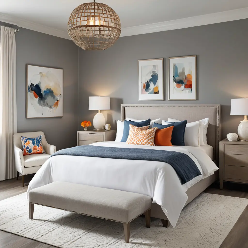 Neutral Tones with Bold Accents