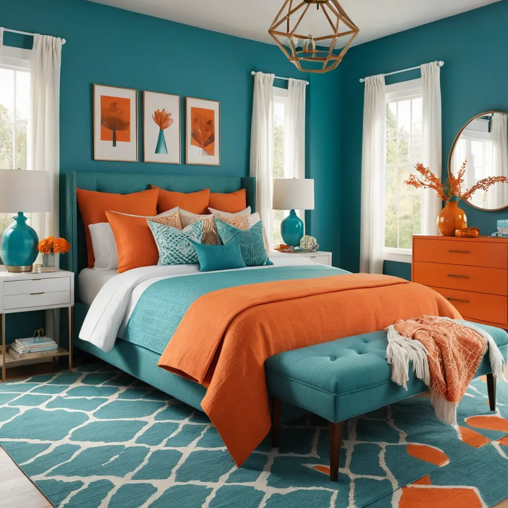 Orange and Teal Color Scheme