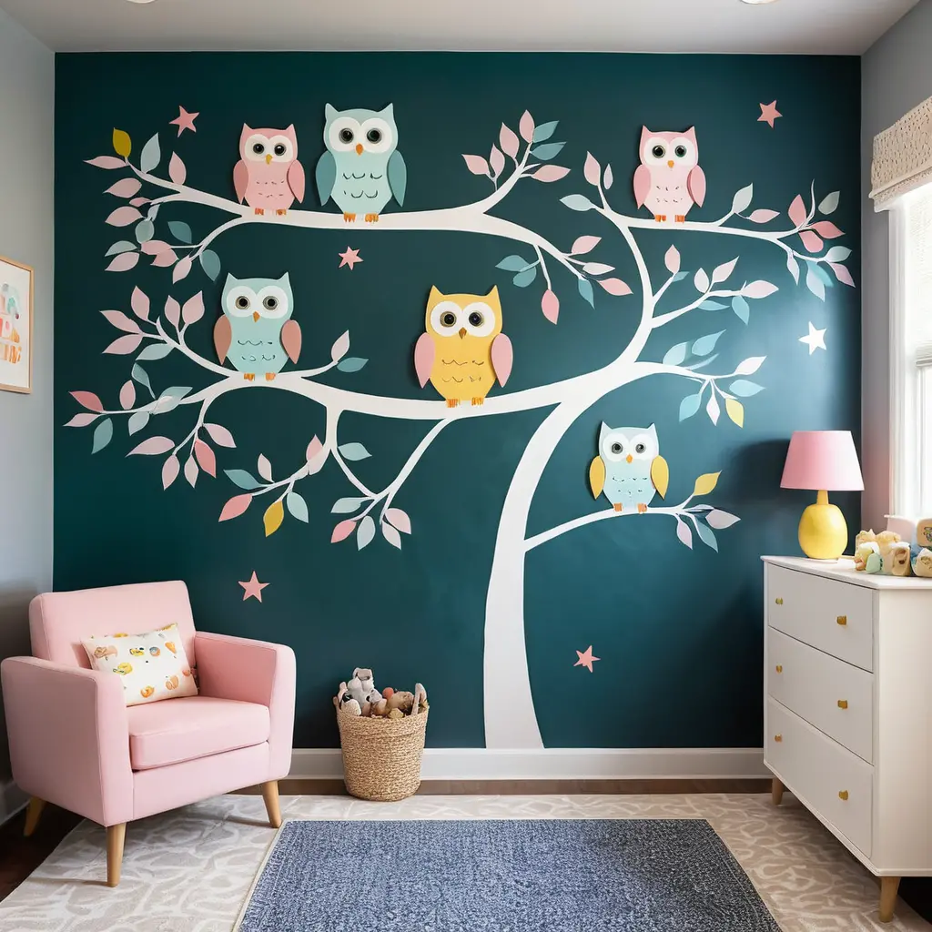 Owl Chalkboard Wall
