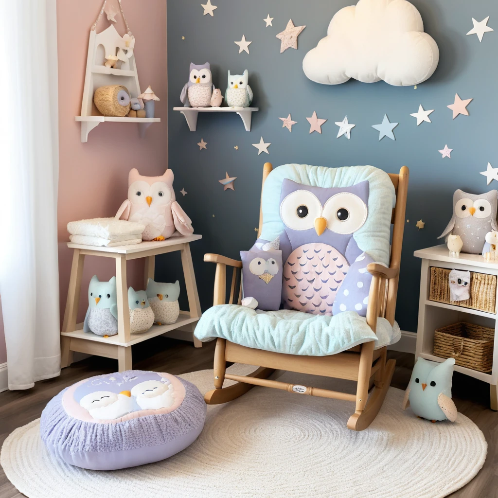 Owl Rocking Chair Cushion