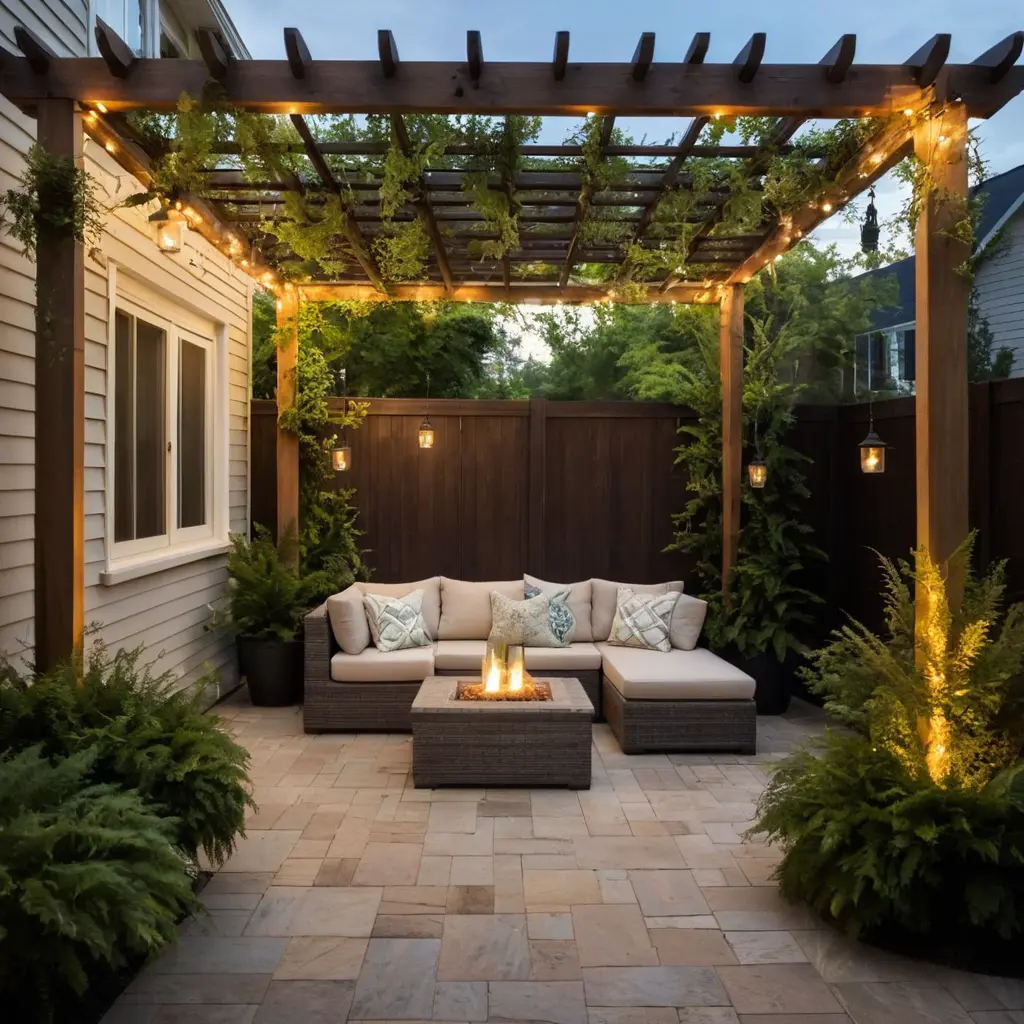 Paver Patio with Pergola