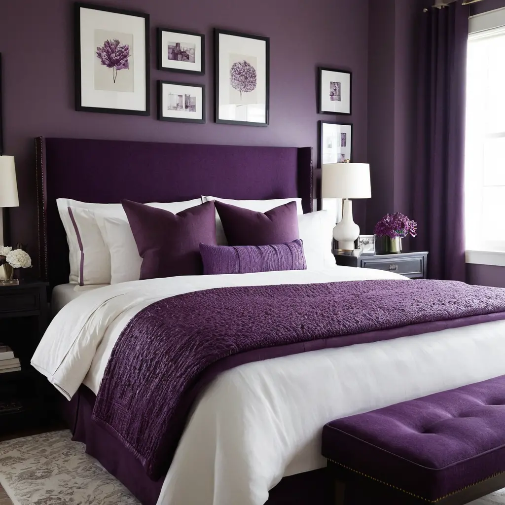 Plum-Colored Throw Pillows
