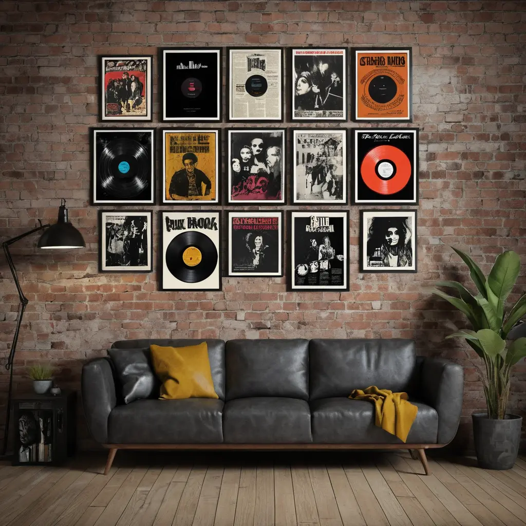 Punk Rock Vinyl Wall Display