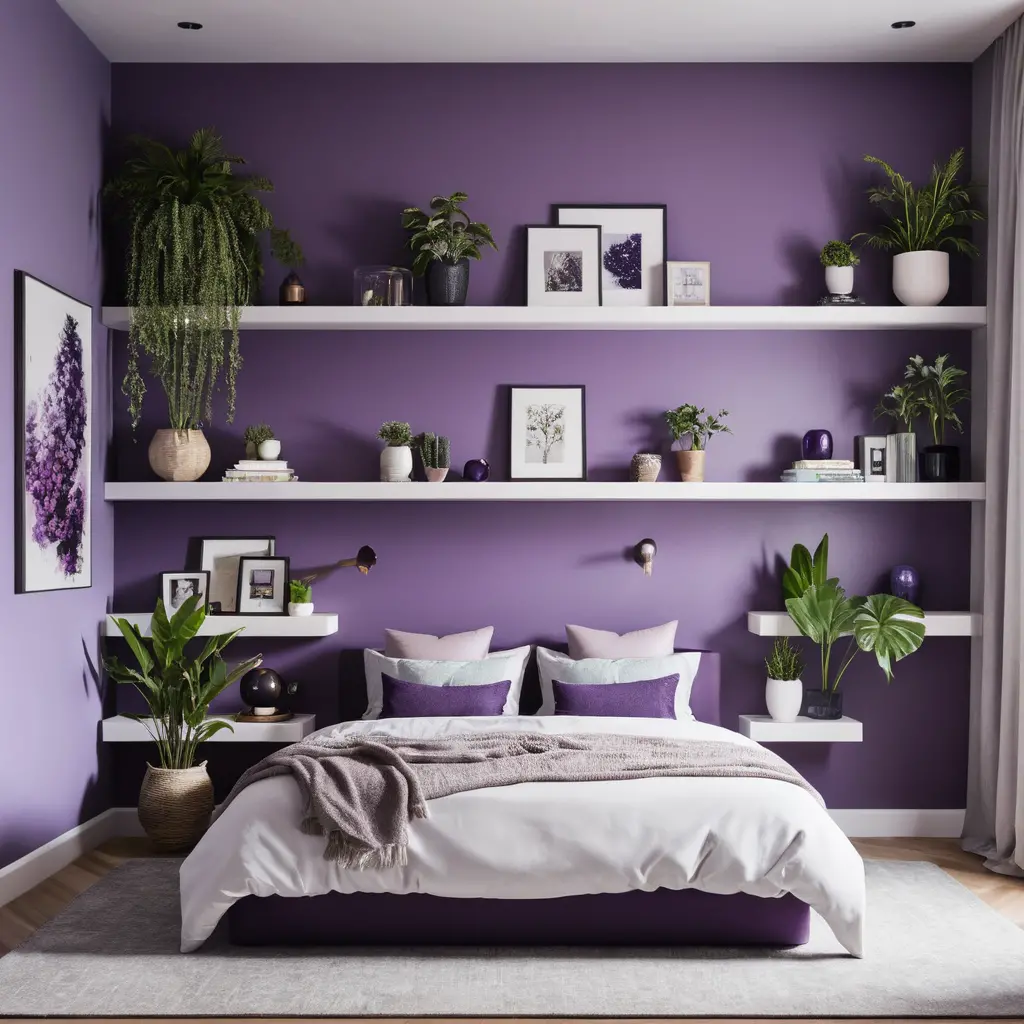Purple Wall Shelves