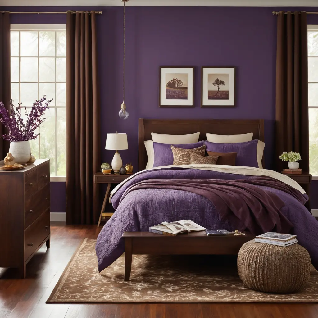 Purple and Brown Color Scheme