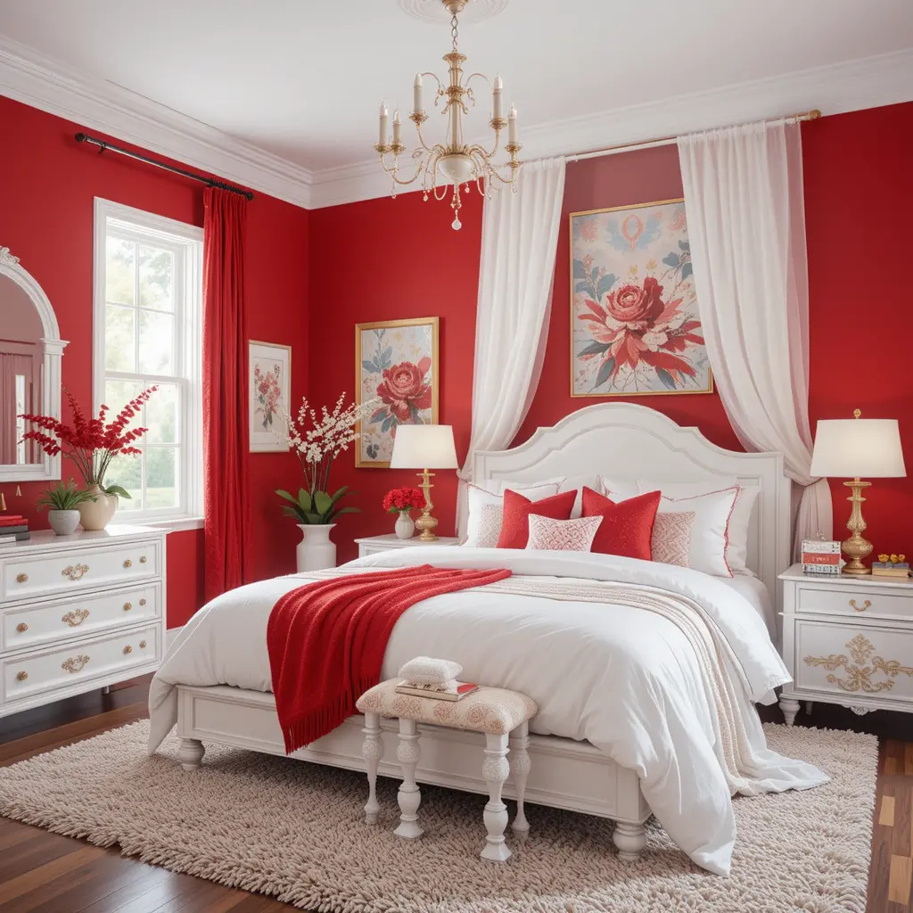 Red and White Color Scheme