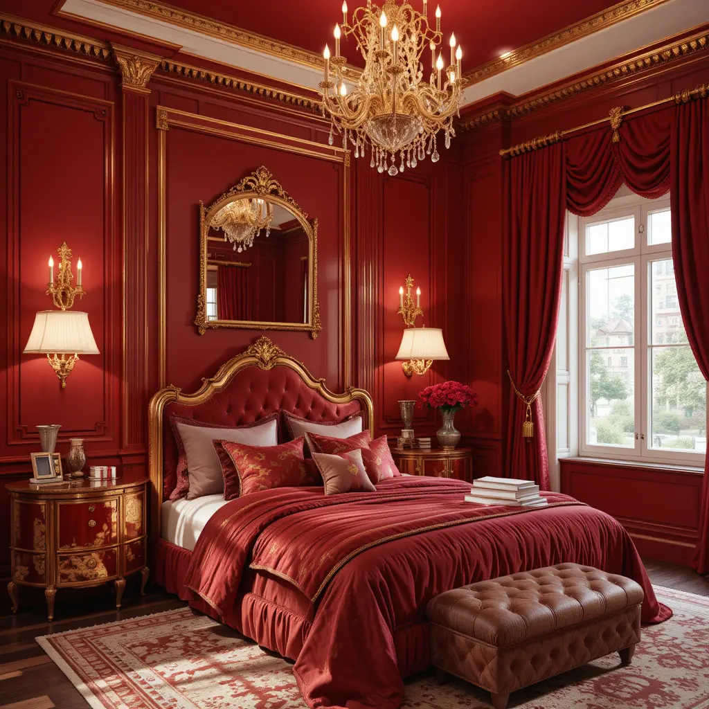 Red with Gold Accents