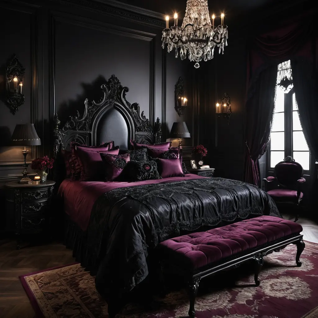 Rich Dark Bedding