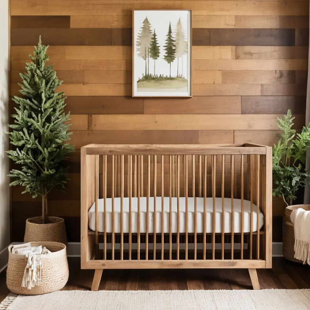 Rustic Wooden Crib