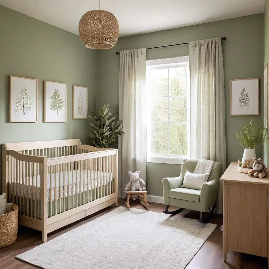 Sage Green Accent Wall