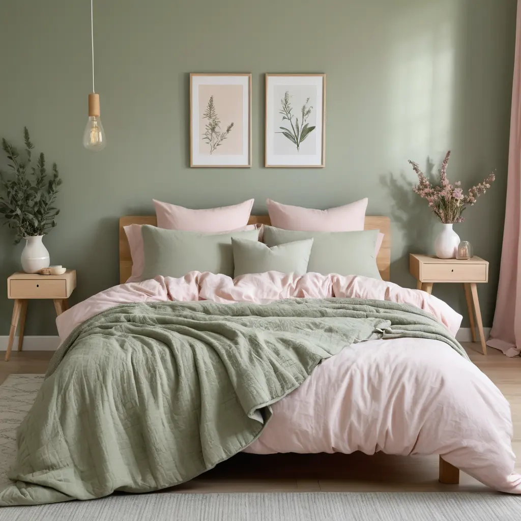 Sage Green and Pale Pink
