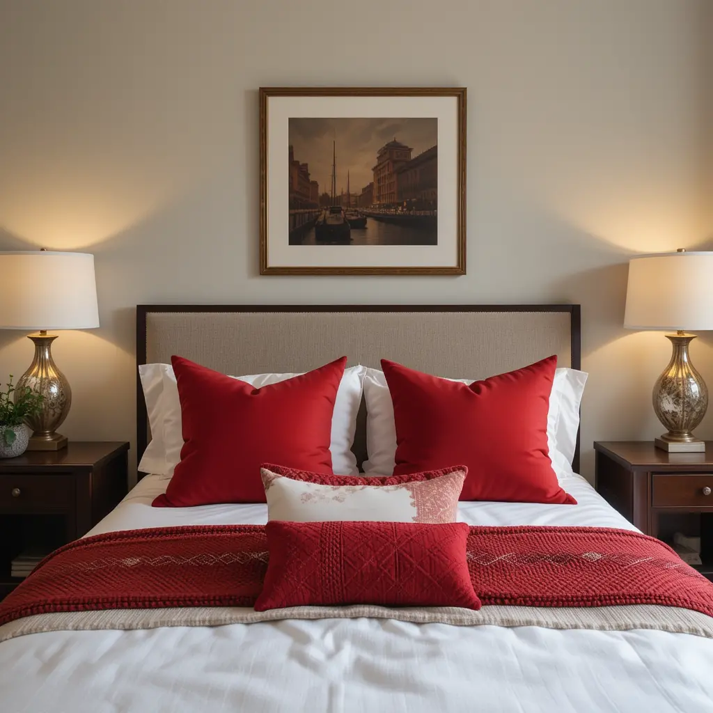 Saturated Red Throw Pillows