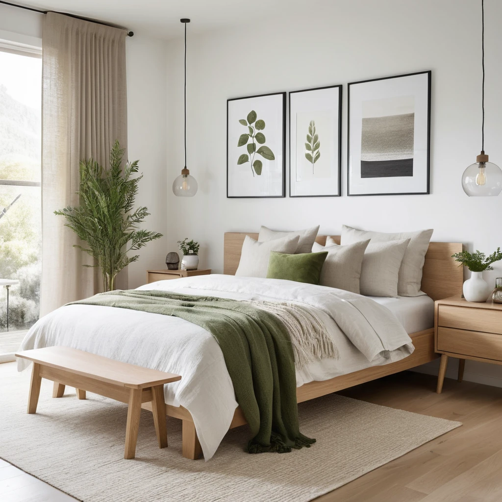 Scandinavian White Bedroom