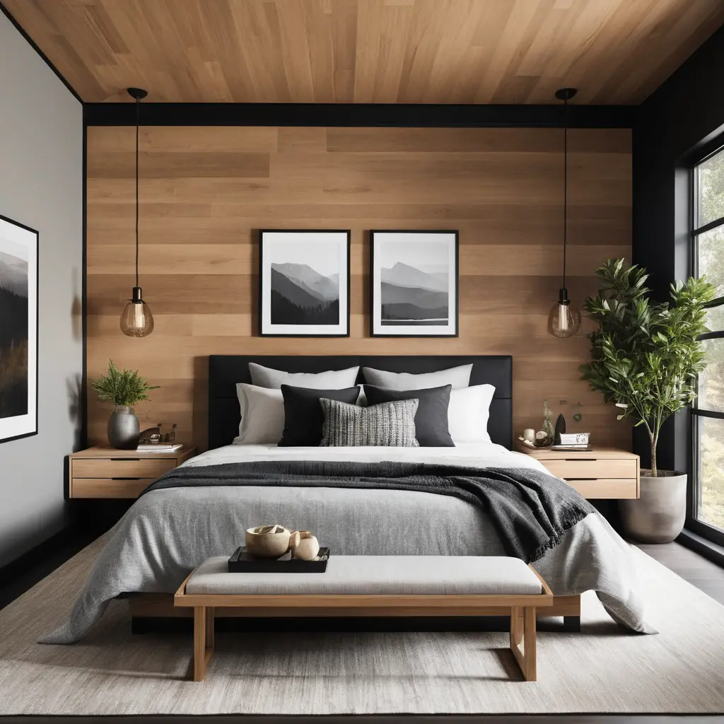 Sleek, Modern Cabin Bedroom