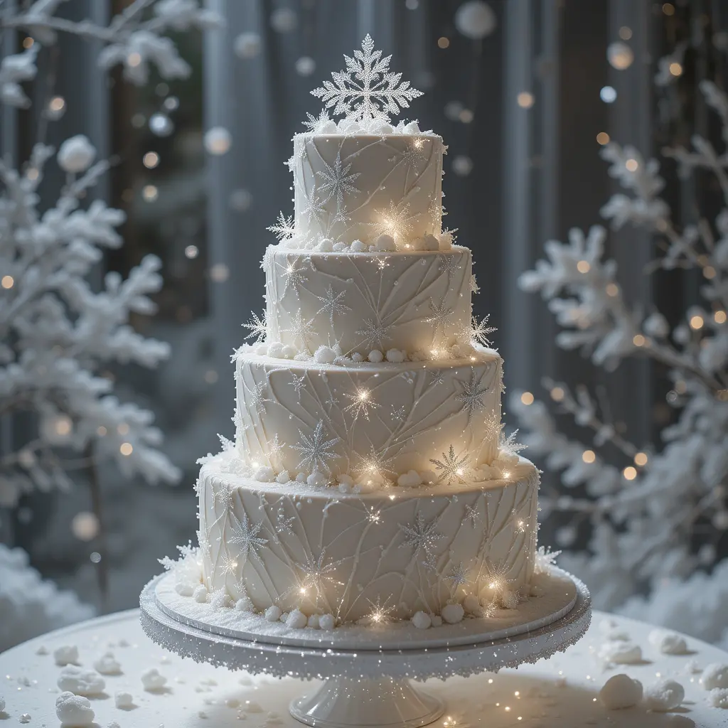 Snowy Cake Design