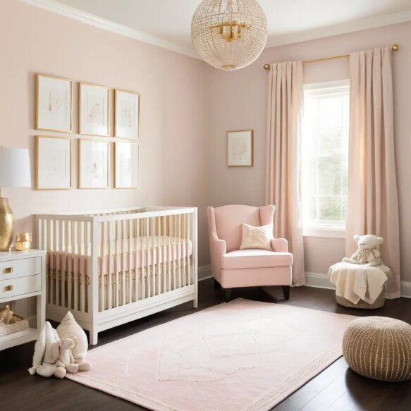 Soft Hues with Gold Accents