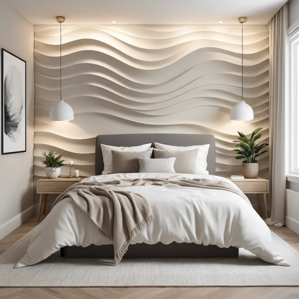 Soft, Wavy 3D Wall Panels