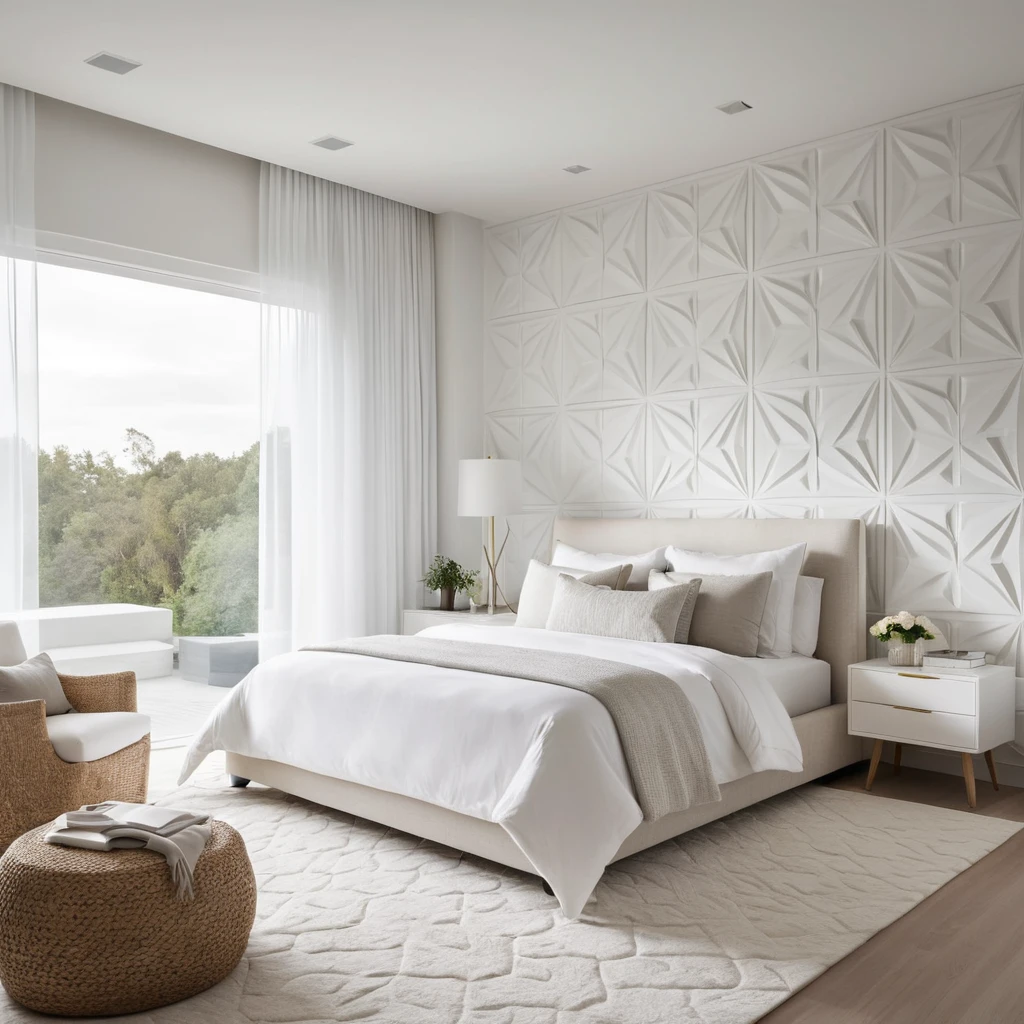 Textured White Wall Panels