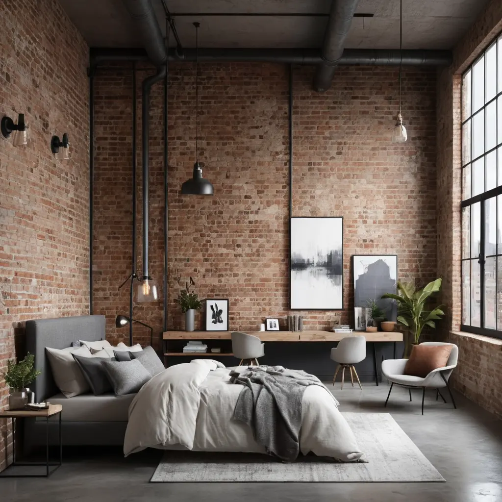 Urban Chic Loft Bedroom