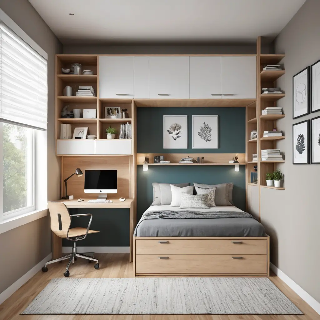 Use a Bed with Built-In Desk