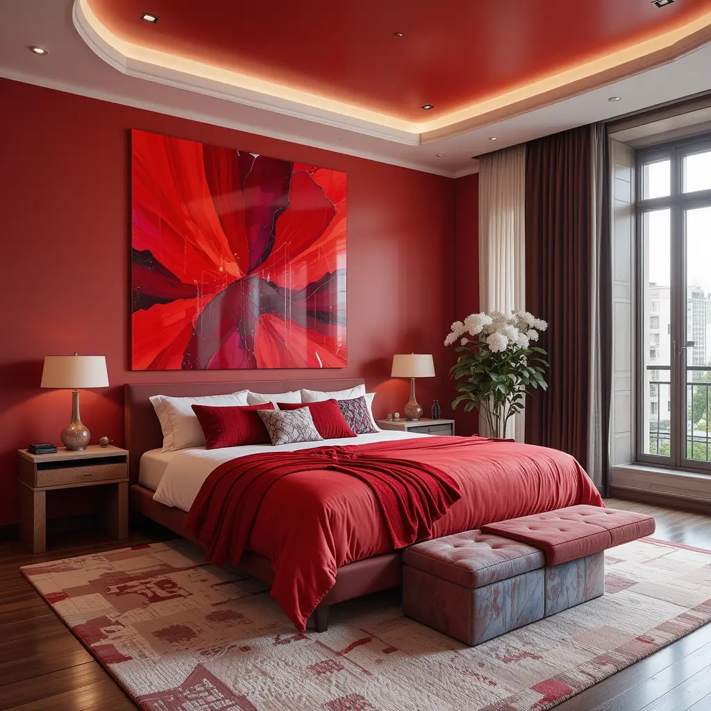 Vibrant Red Wall Art