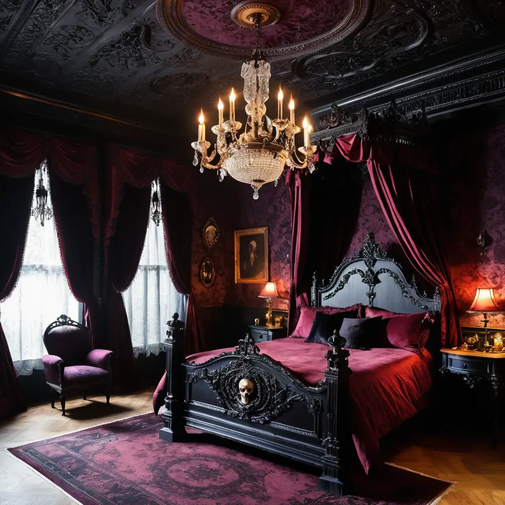 Victorian Gothic Fantasy Bedroom