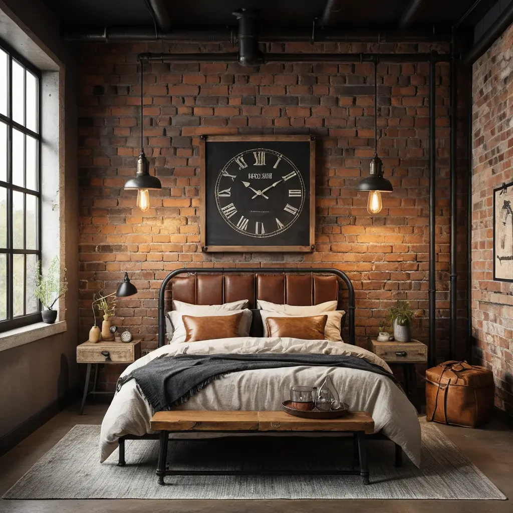 Vintage Industrial Bedroom