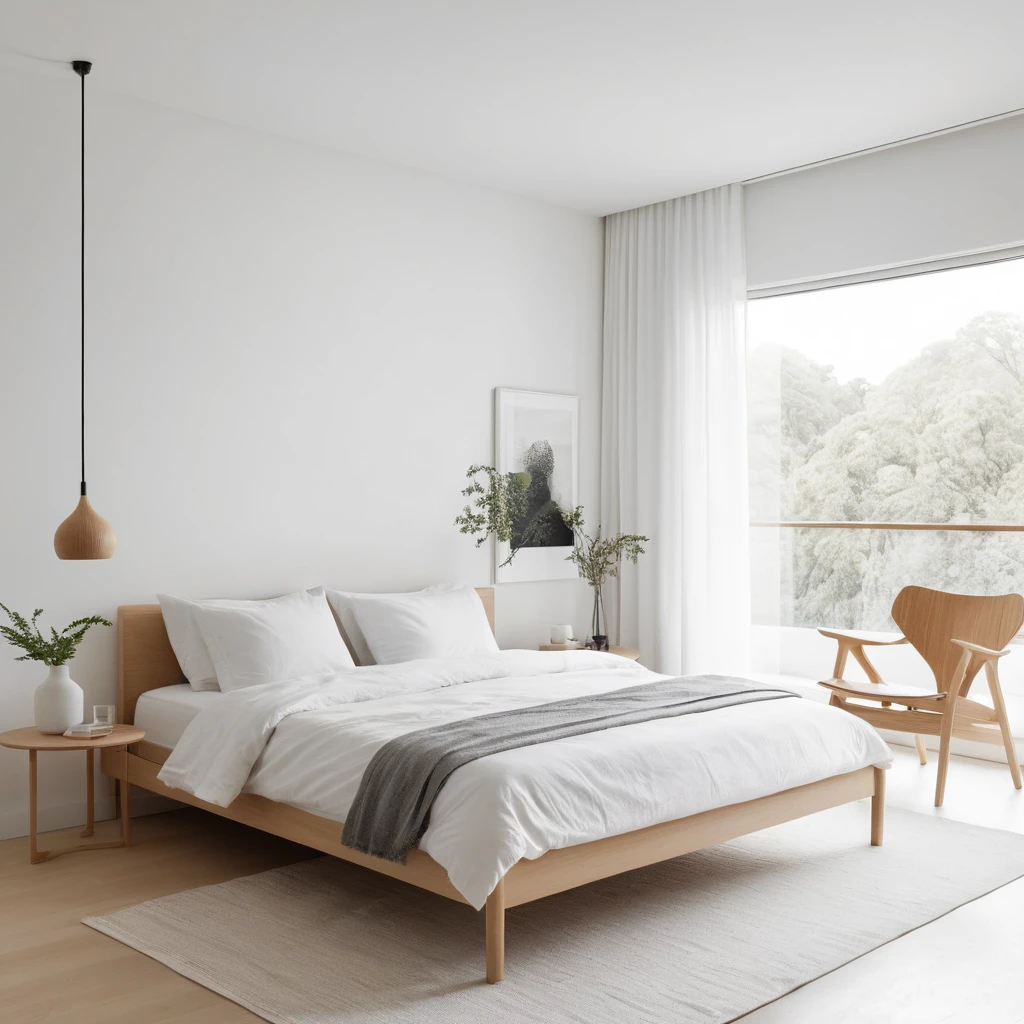 White Minimalist Bedroom