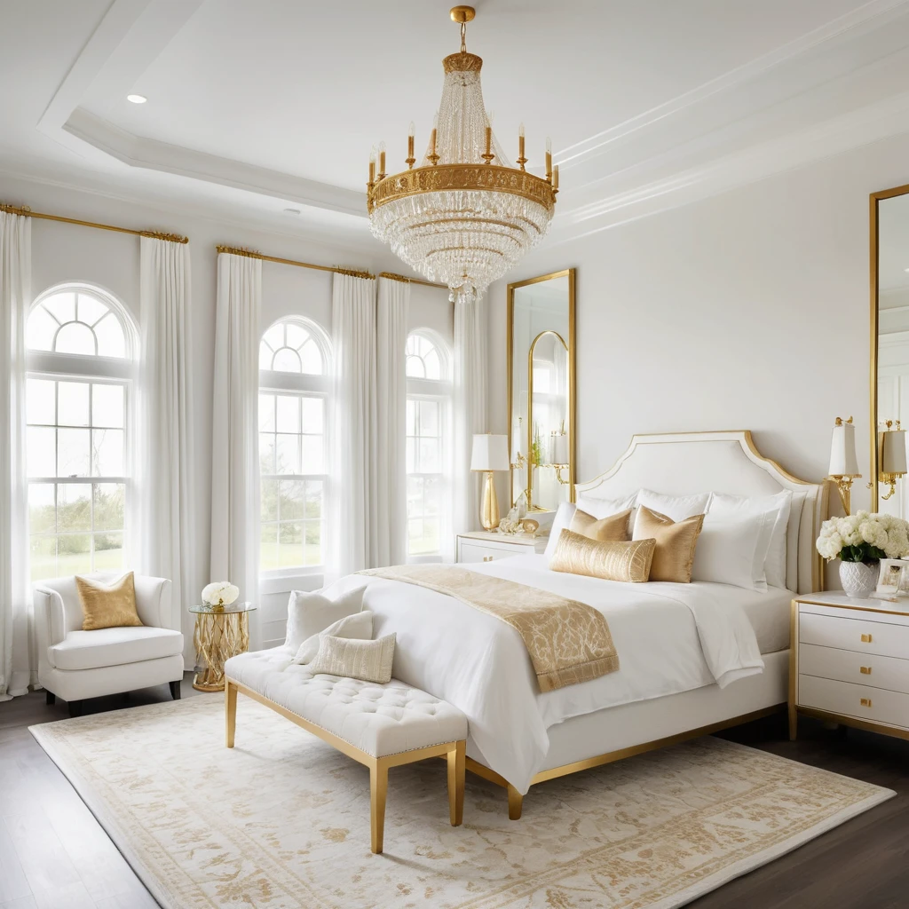 White with Gold Accents