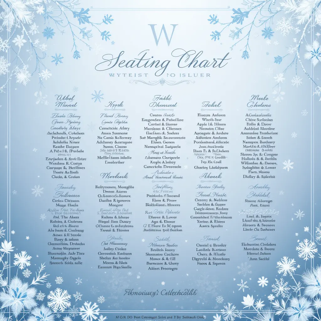 Winter-Inspired Seating Chart