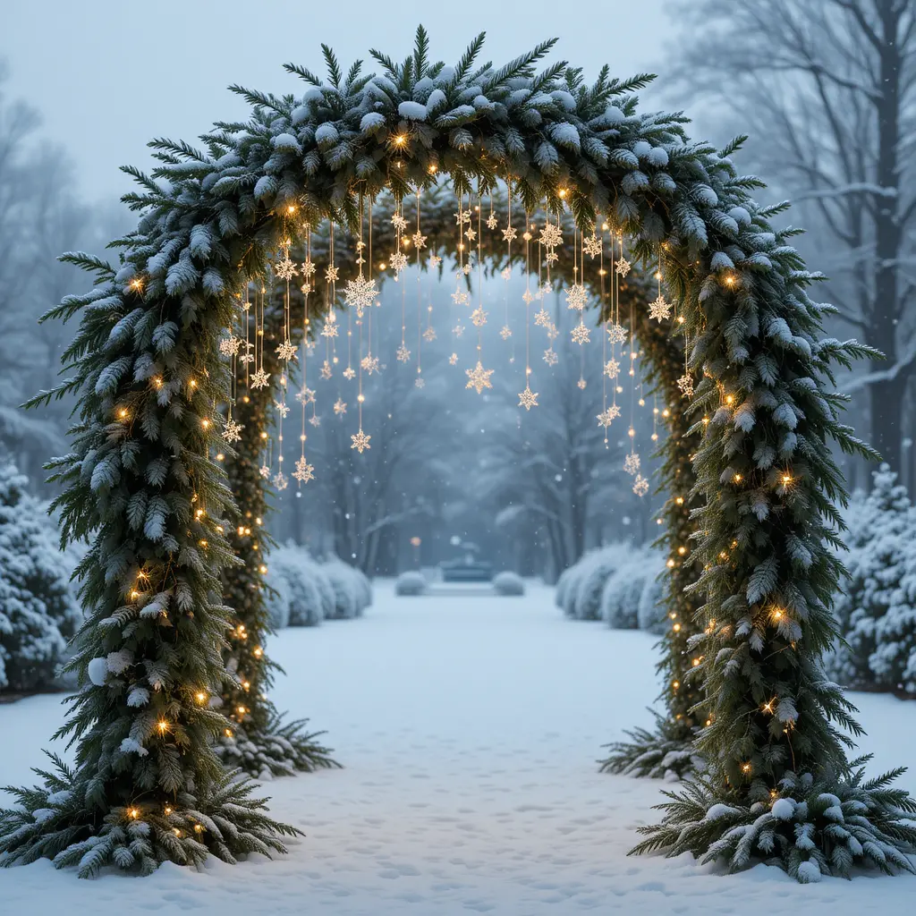 Winter-Themed Wedding Arch