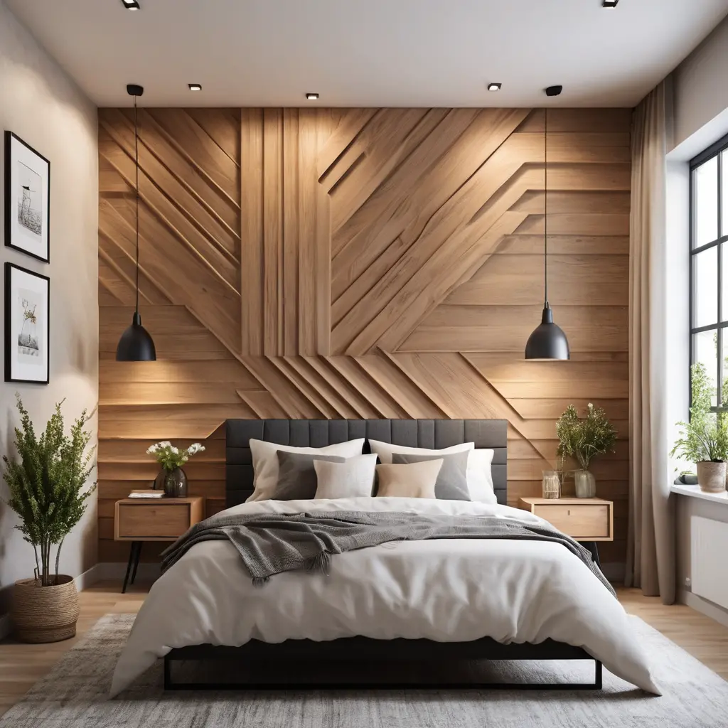 Wooden 3D Wall Panels for a Cozy Vibe