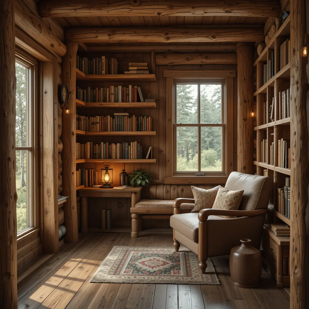 Wooden Cabin Style Nook