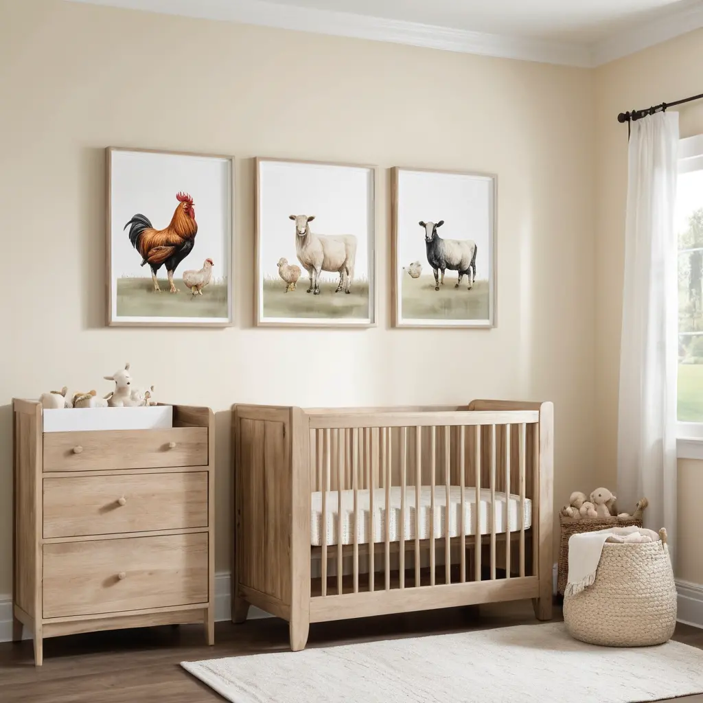 Wooden Farm Animal Wall Art