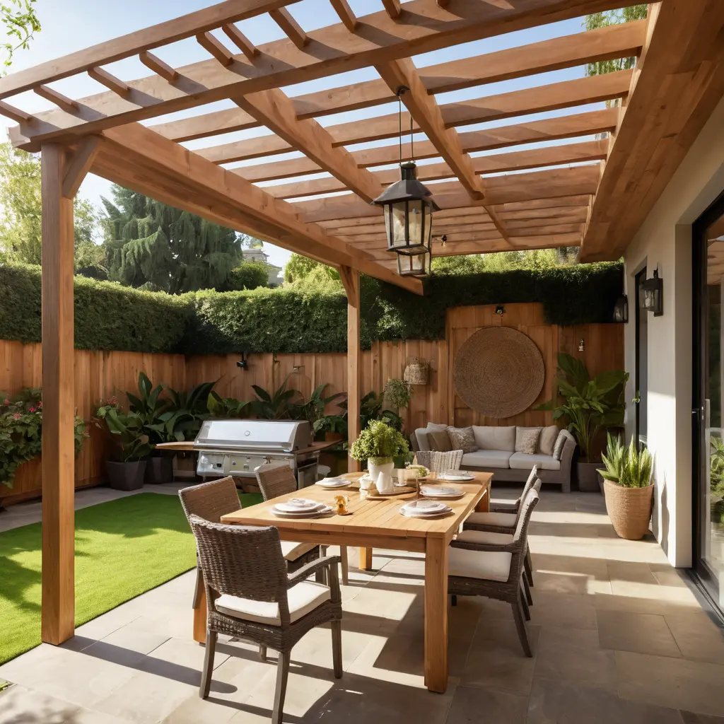Wooden Roof Extension for a Rustic Charm