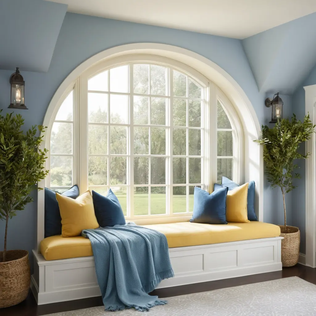 Yellow and Blue Window Seat