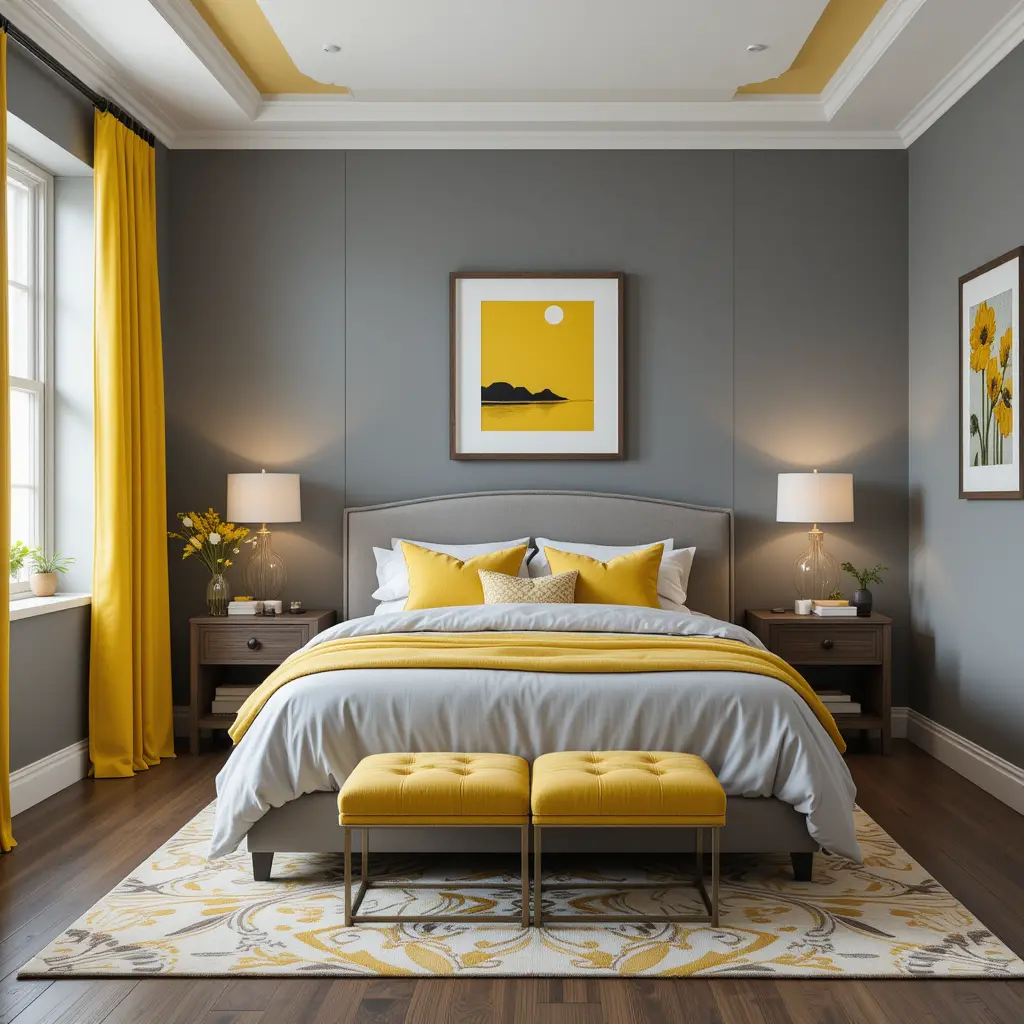 Yellow and Gray Color Scheme