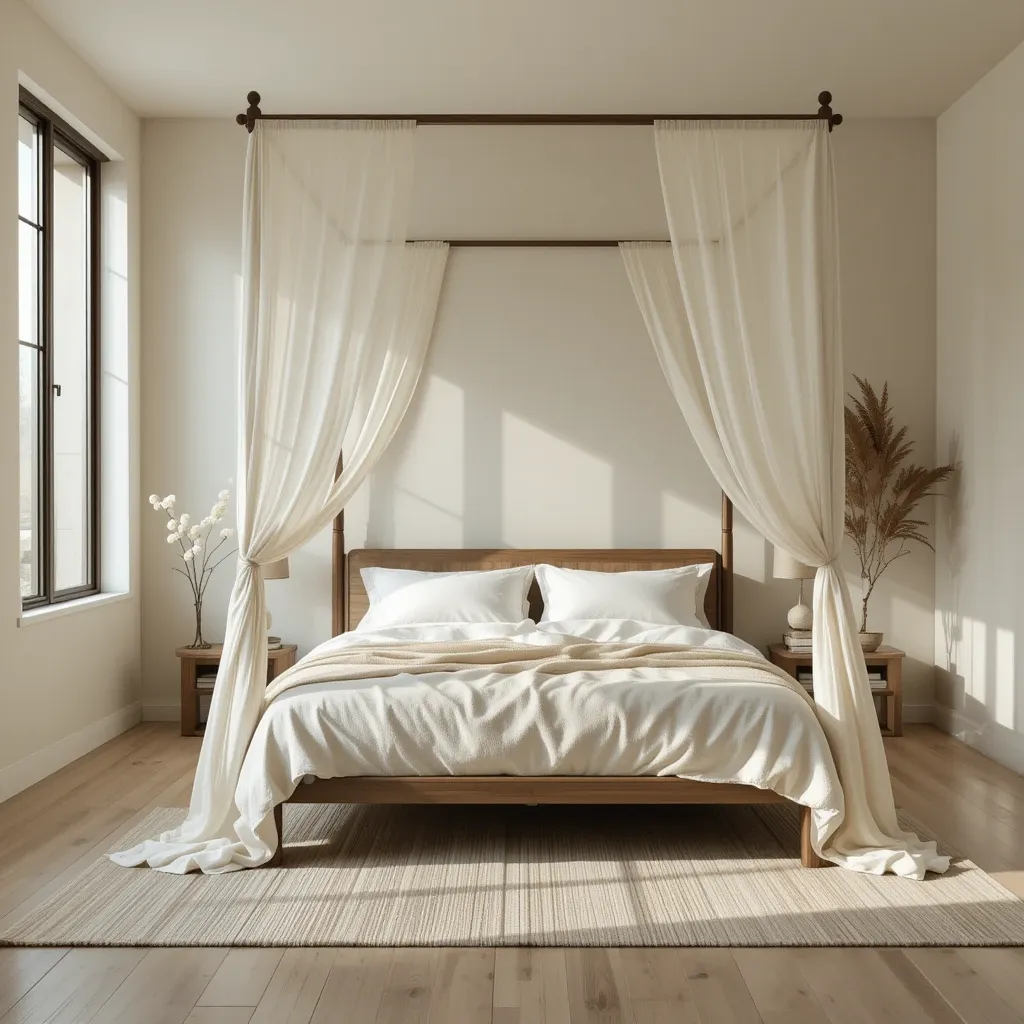 Zen-Inspired Canopy Bed