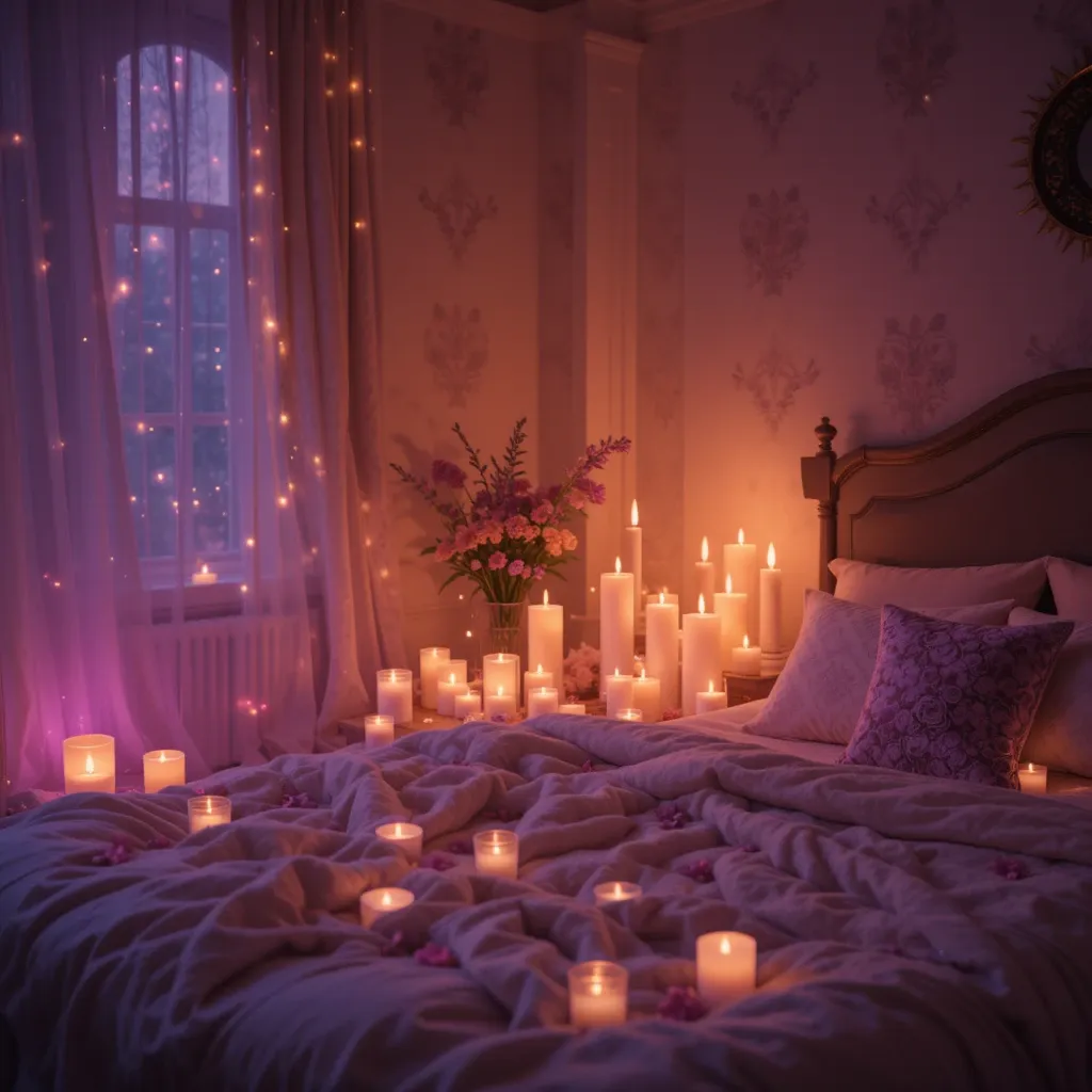 Candlelit Corner with Romantic Ambiance