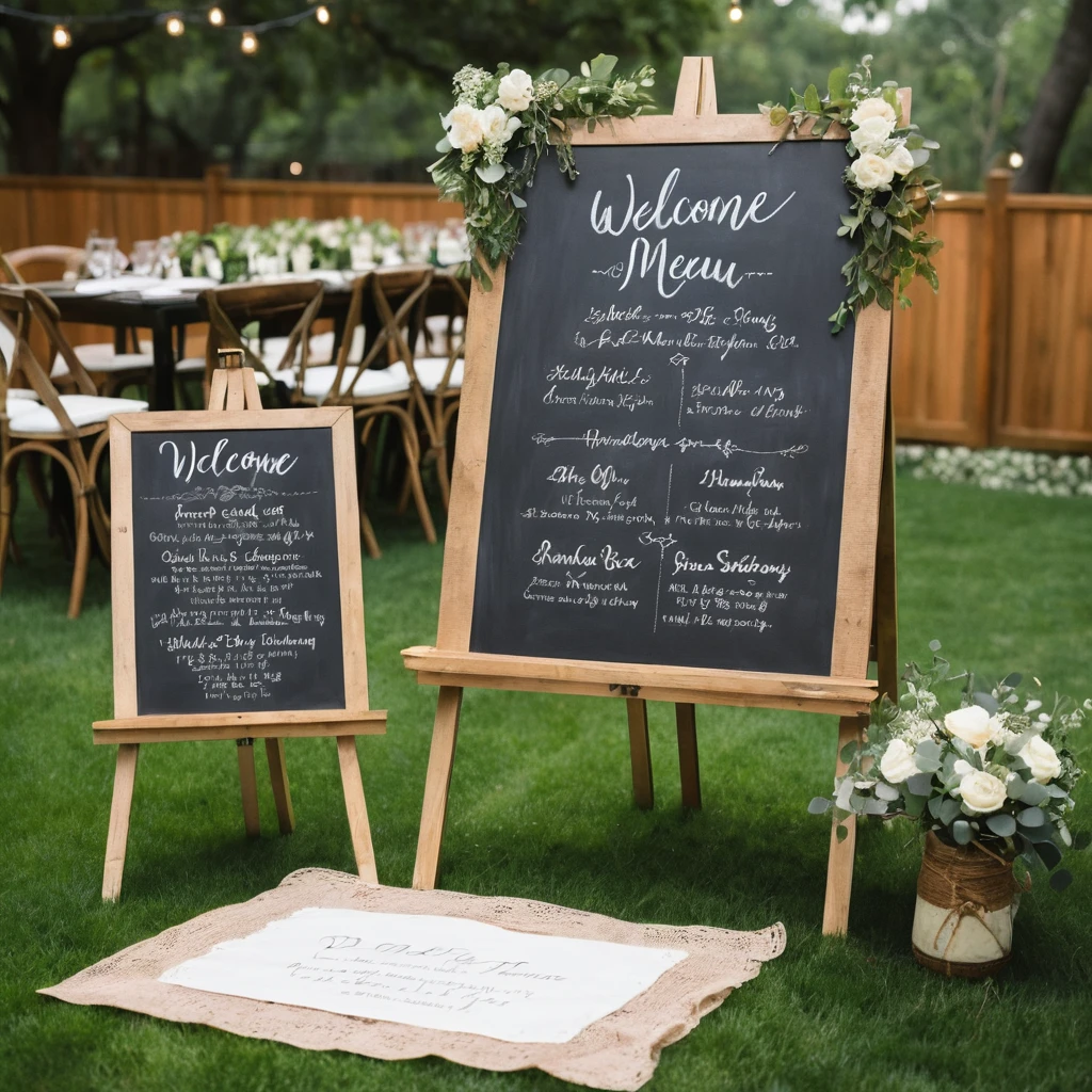 Chalkboard Menu and Welcome Sign