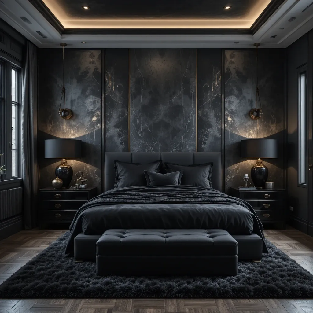 Charcoal Grey and Black