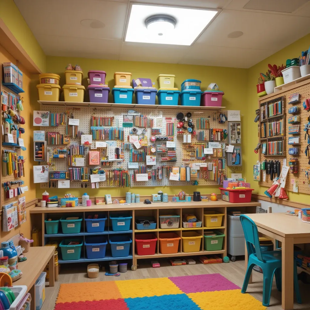 Craft Storage Wall