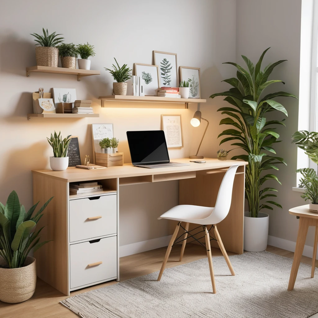 Desk with Built-In Storage