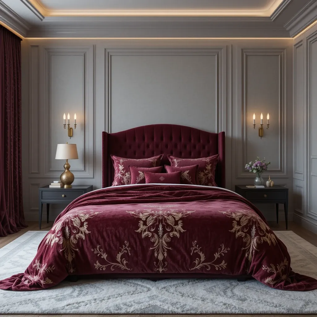 Grey and Burgundy Elegance