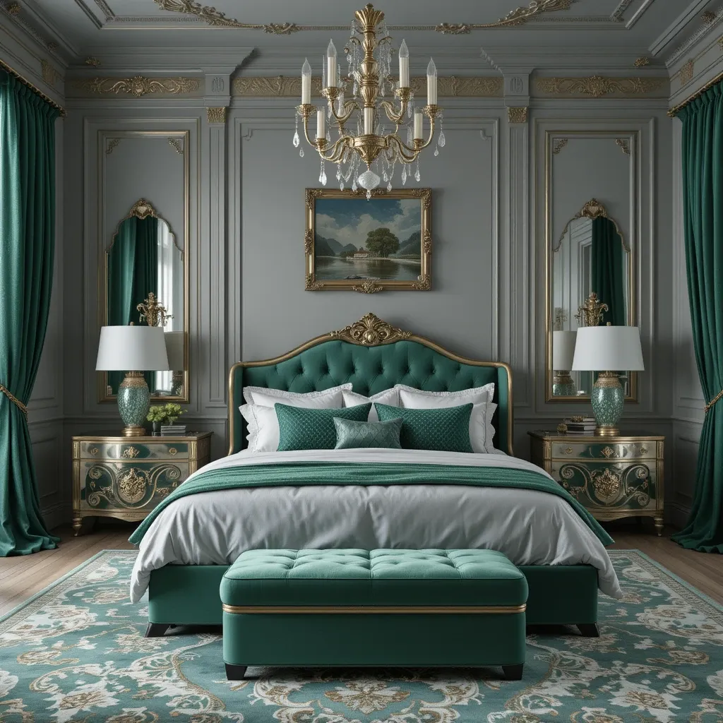 Grey and Emerald Green Luxury